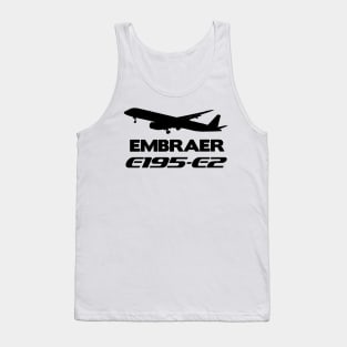 Embraer E195-E2 Silhouette Print (Black) Tank Top